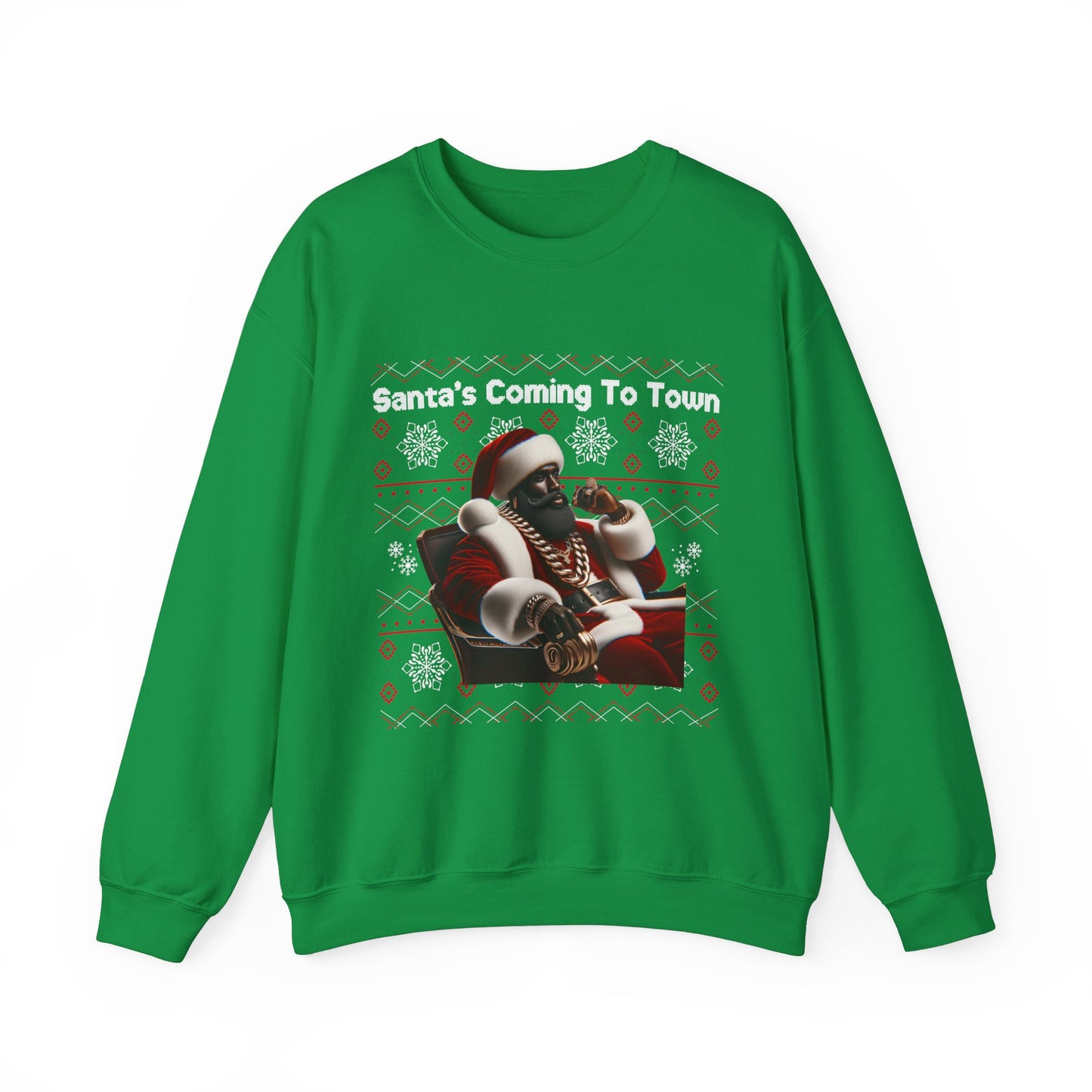 Christmas Sweater - Santa's Coming To Town Unisex Sweatshirt