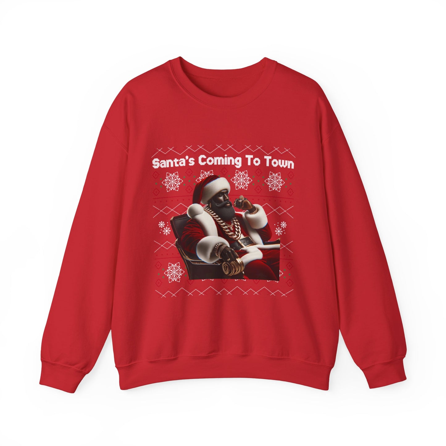 Christmas Sweater - Santa's Coming To Town Unisex Sweatshirt